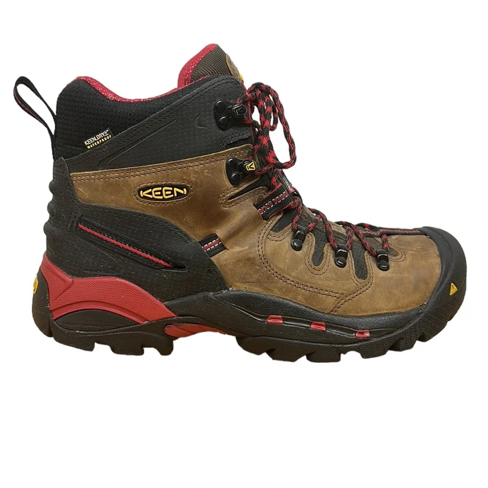 Keen Waterproof Brown Dry Pittsburgh Steel Toe Leather Utility Work Boots 12EE